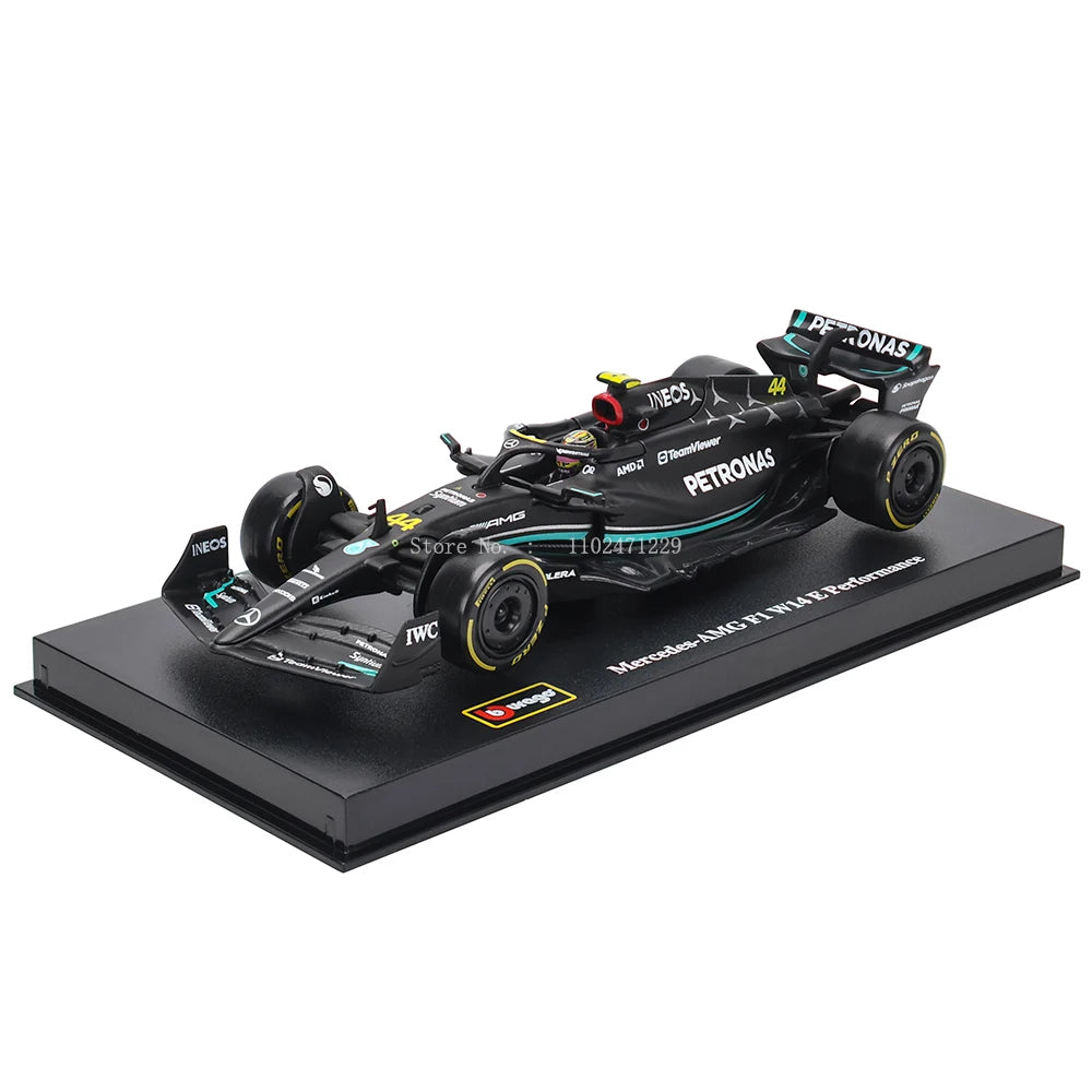 Bburago 1:43 W14 2023 44# Hamilton Mercedes-AMG Petronas F1 Team #63 Russell Alloy Car Die Cast