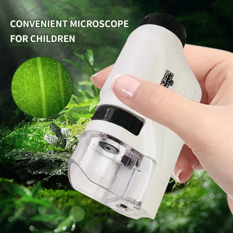 Mini Pocket Microscope Kit 60 To120x With LED Light