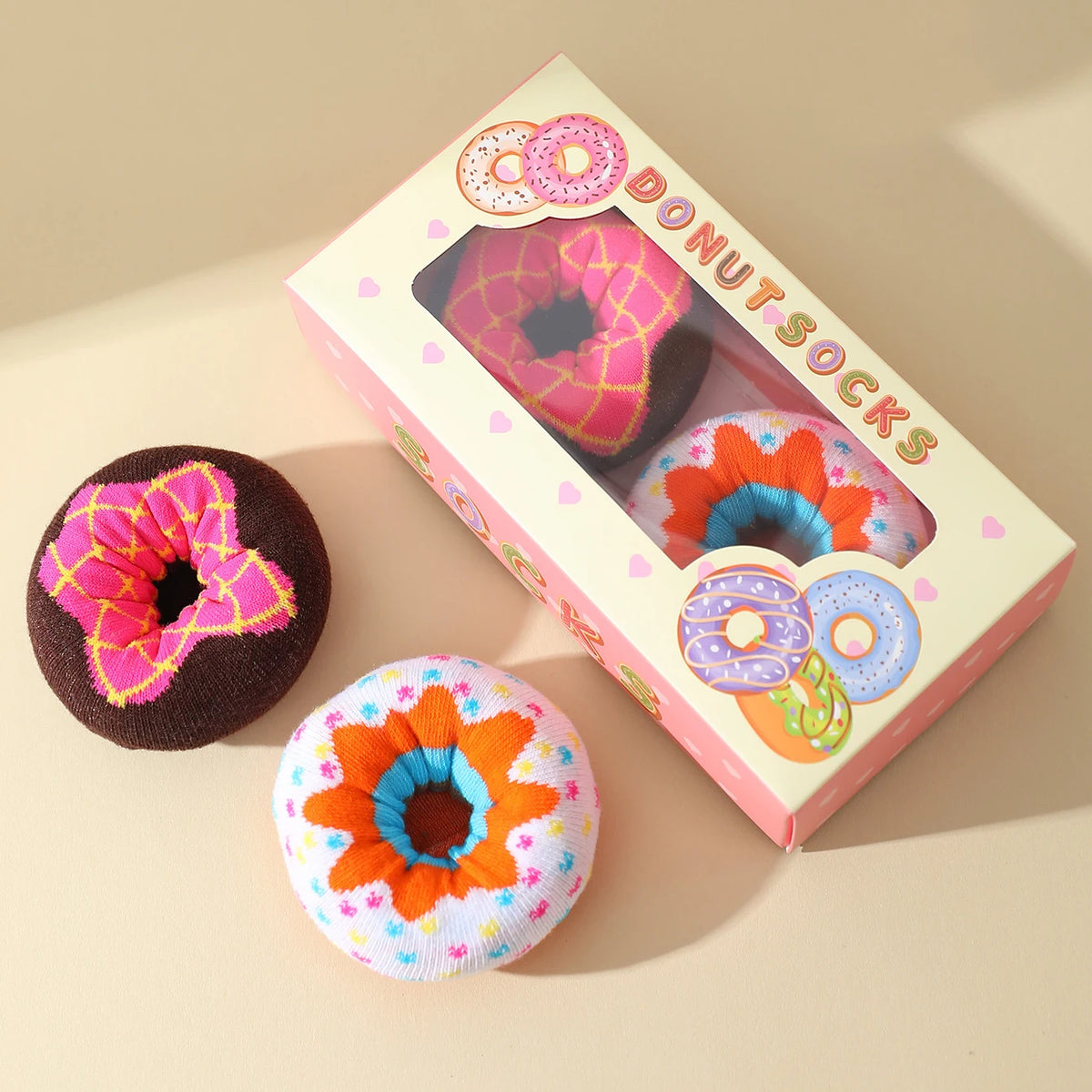 Colorful Donuts Socks 2 Pairs