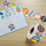 100-500pcs Cute Reward Stickers Roll with Word Motivational