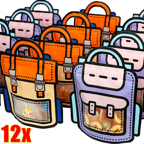 6/12PCS School Bag Packaging Self-lock For Kids Party