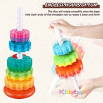 Rotated Rainbow Spinning Stacking Toys