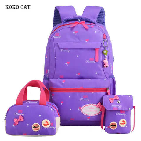 Orthopedic Backpack Satchel Kids Purple