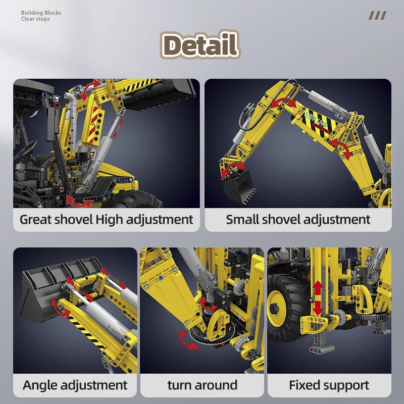 MOULD KING 17036 Motorized Excavator Building Block