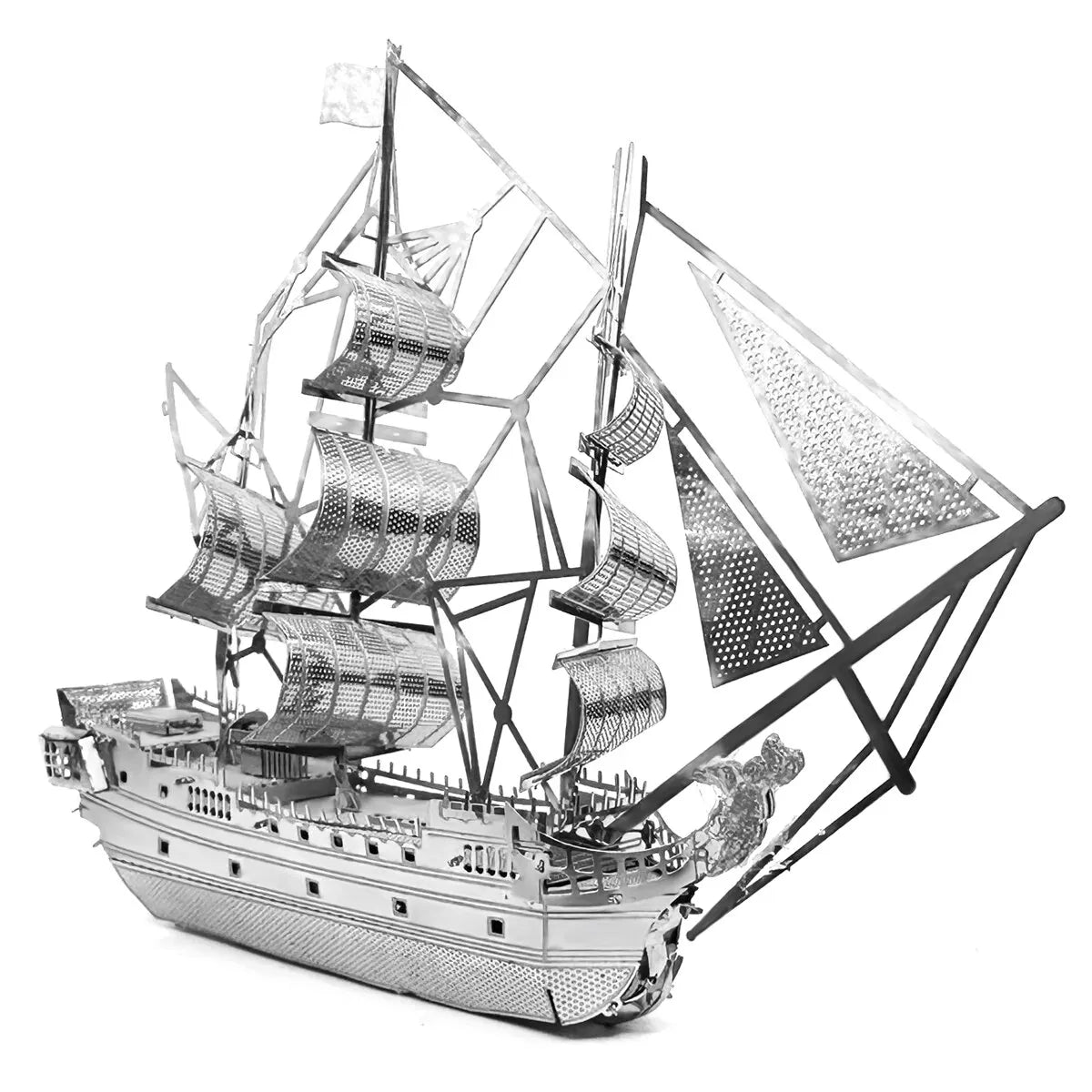 Black Pearl Pirate Ship 3D Metal Puzzle Model Kits