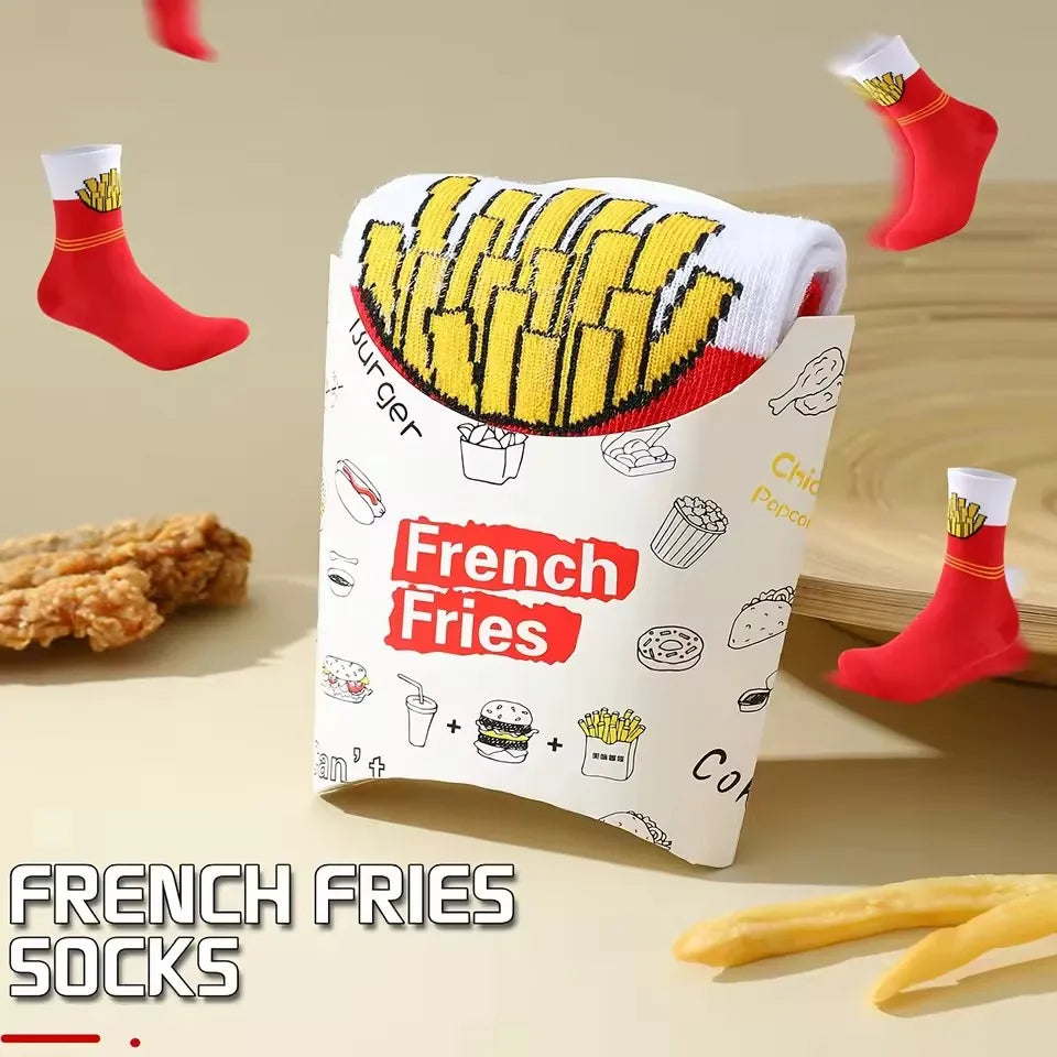 French Fries Socks 1 Pair