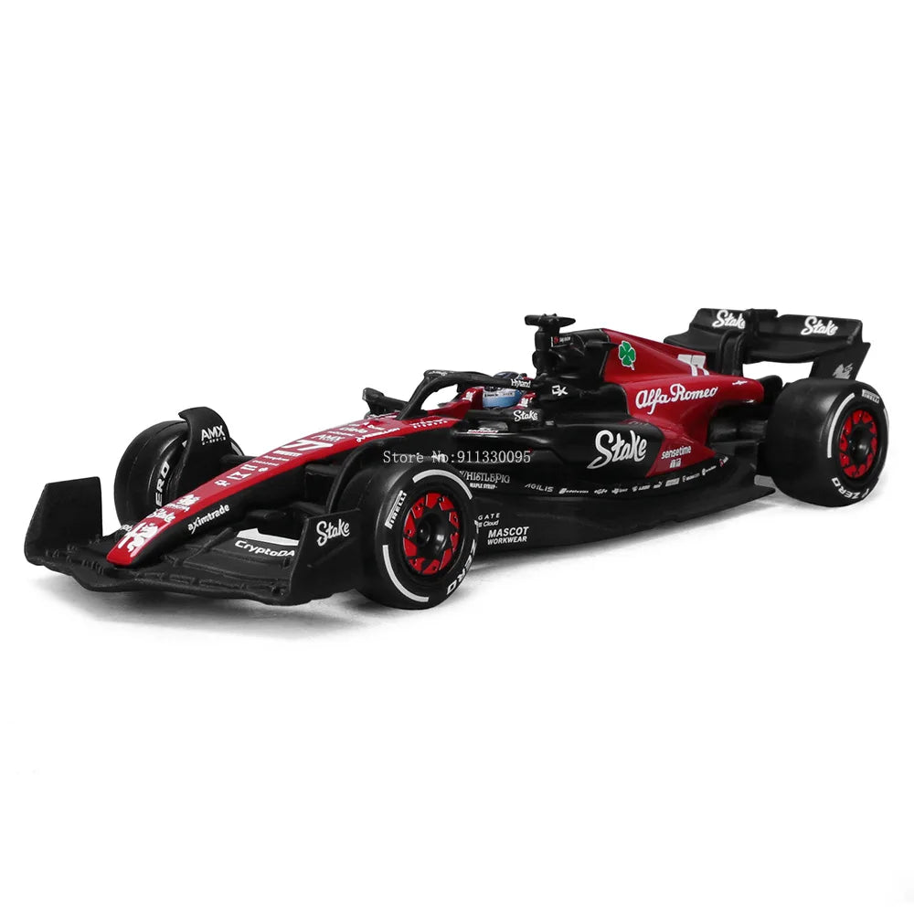 Bburago 1:43 F1 2023 24# Zhou Guanyu Alfa Romeo F1 Team Stake C43  77# Valtteri Bottas Alloy Car Die Cast