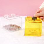 Transparent Jelly Color Building Block Saving Box