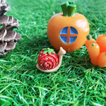 5pcs Mini Kawaii Resin Strawberry Snail Figurine