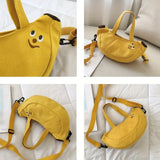 Cute Banana Shoulder Hand-held Canvas Bag