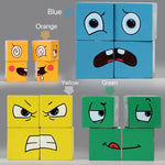 Face-changing Rubik Cube Building Blocks