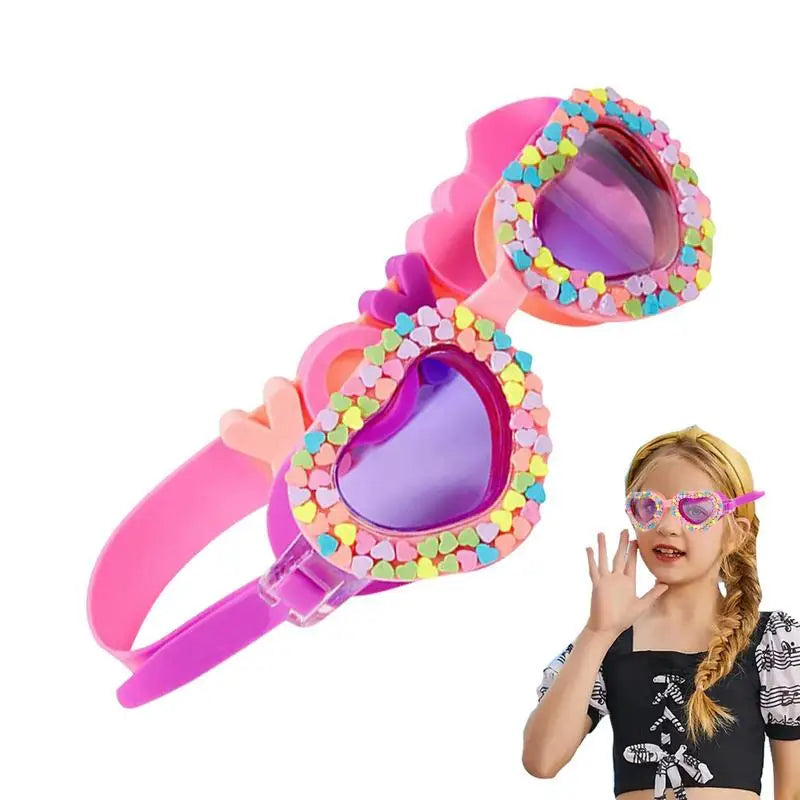 Girls Swimming Goggles Anti-Fog UV Silicone