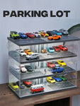 Parking Lot Transparent Dustproof Built-In Light 1:64