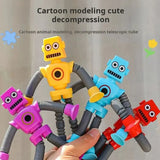 5pcs Versatile Suction Cup Robot Telescopic Tube