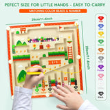 Wooden Magnetic Color And Number Maze Learning Counting Puzzle Board