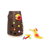Magnetic Woodpecker Catching Worms Feeding Game