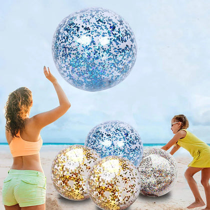 40cm Inflatable Glitter Beach Ball