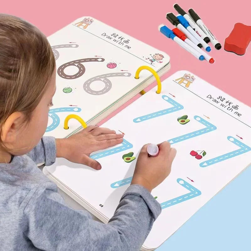 136Page Children Montessori Drawing Toy