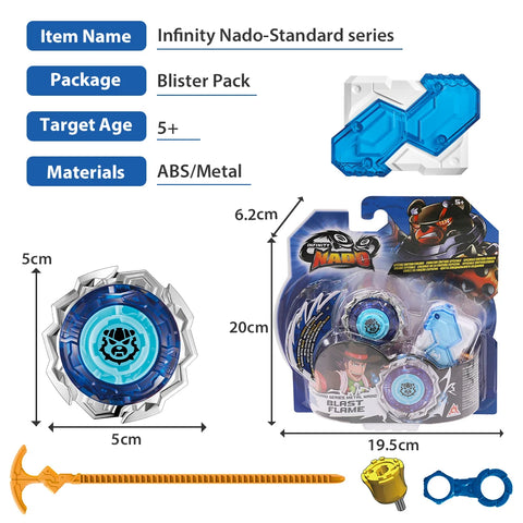 Infinity Nado 3 Special Edition Spinning Top - Metal Gyro Kids Battle Toy  with Launcher, Beyblade-Style
