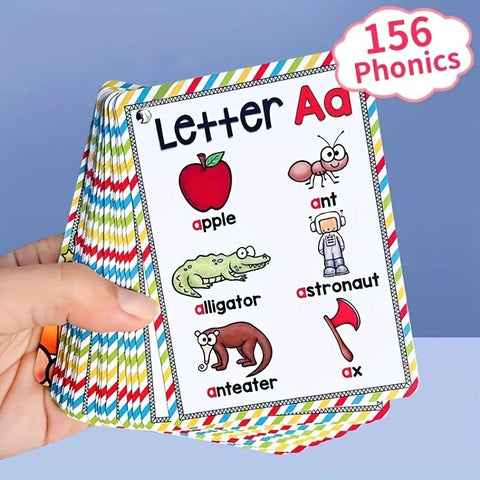 English 26 Letters Alphabet Phonics Pocket Flash Cards