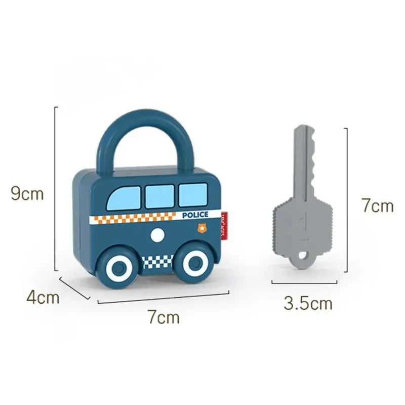 3 PCS Fun Matching Lock Toy Car