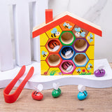Wooden Bee House Matching Game