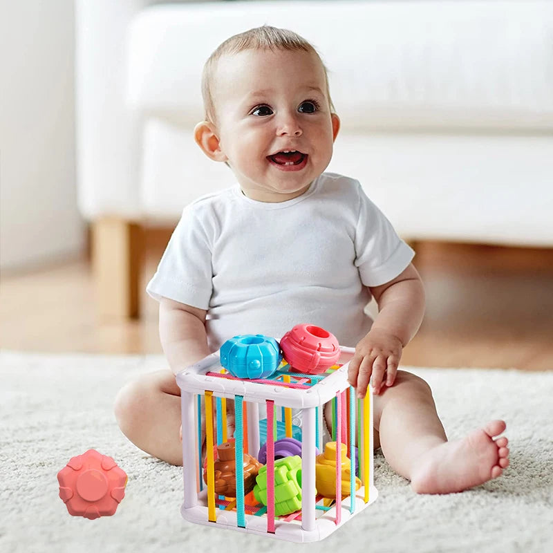 Colorful Cube Sorting Game Shape Blocks