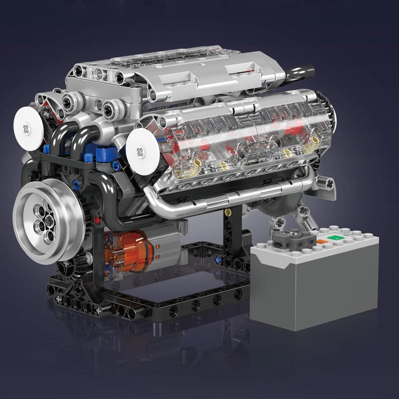 Mould King 10088 Motorized V8 Engine Model