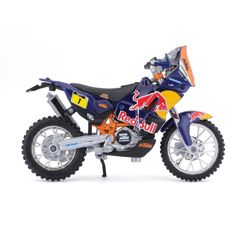 Bburago 1:18 KTM450 Rally Alloy Motorcycle Model