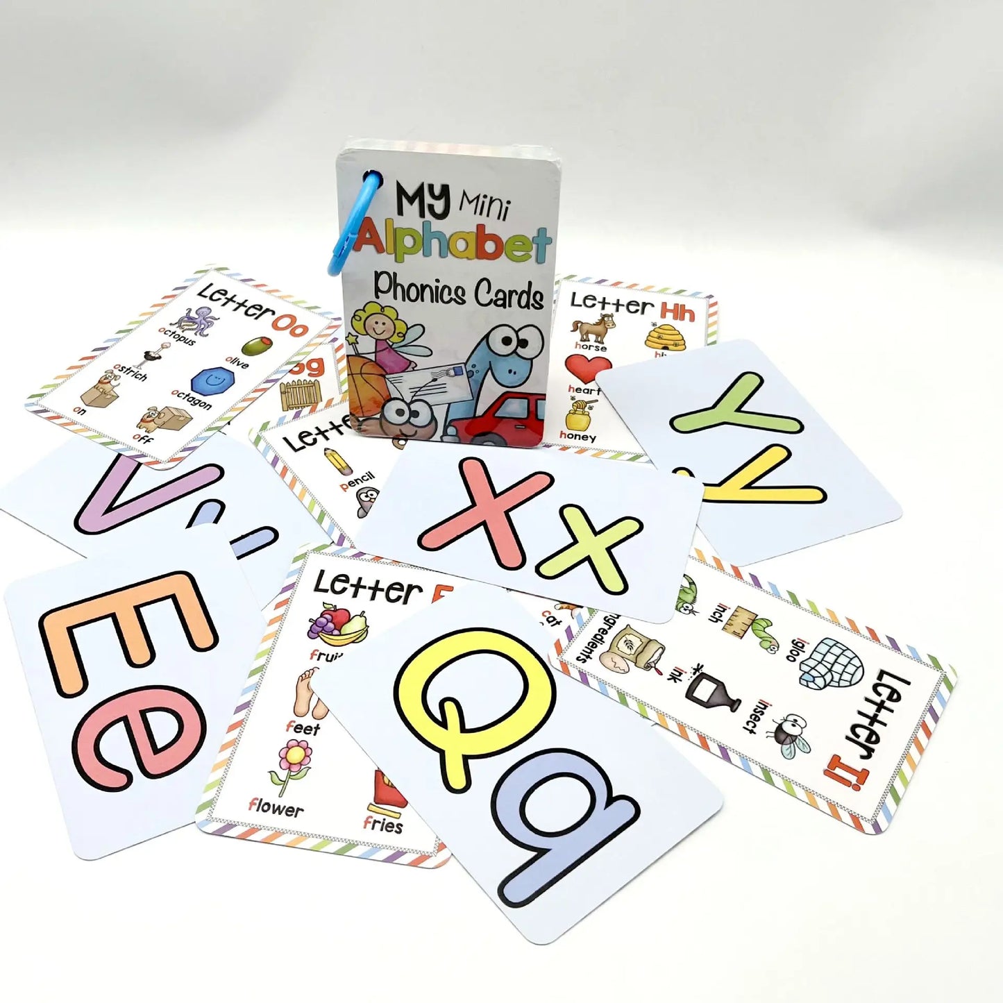 English 26 Letters Alphabet Phonics Pocket Flash Cards