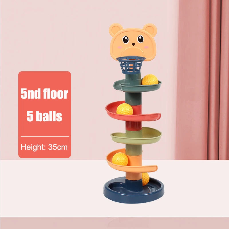 Sliding Rolling Balls Tower For Kids