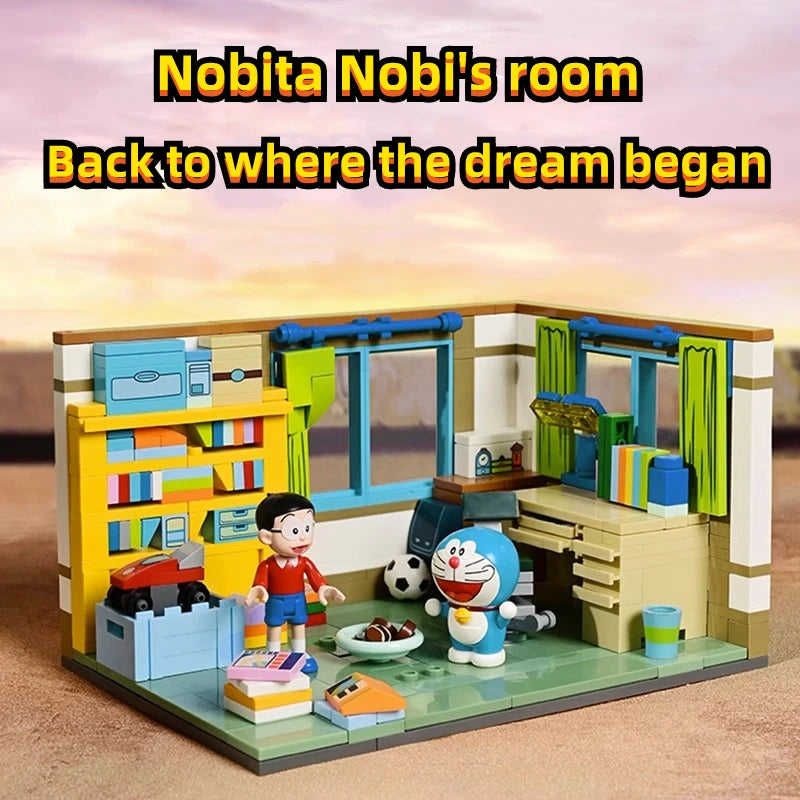 Keeppley Doraemon building blocks Nobita Nobi's room model