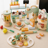 Kids Wooden Pretend Play Kitchen Toy Set
