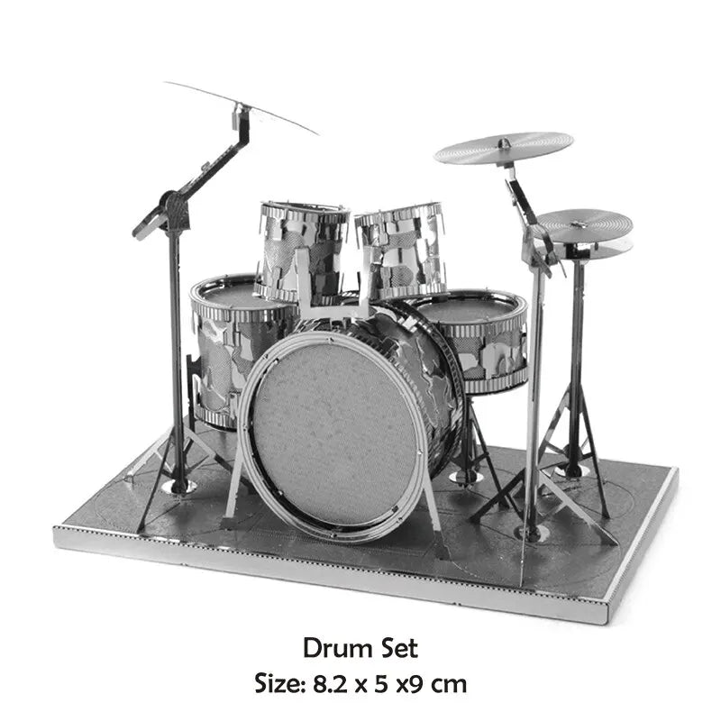 3D Metal Puzzle Drum Building Assembly Model Kit