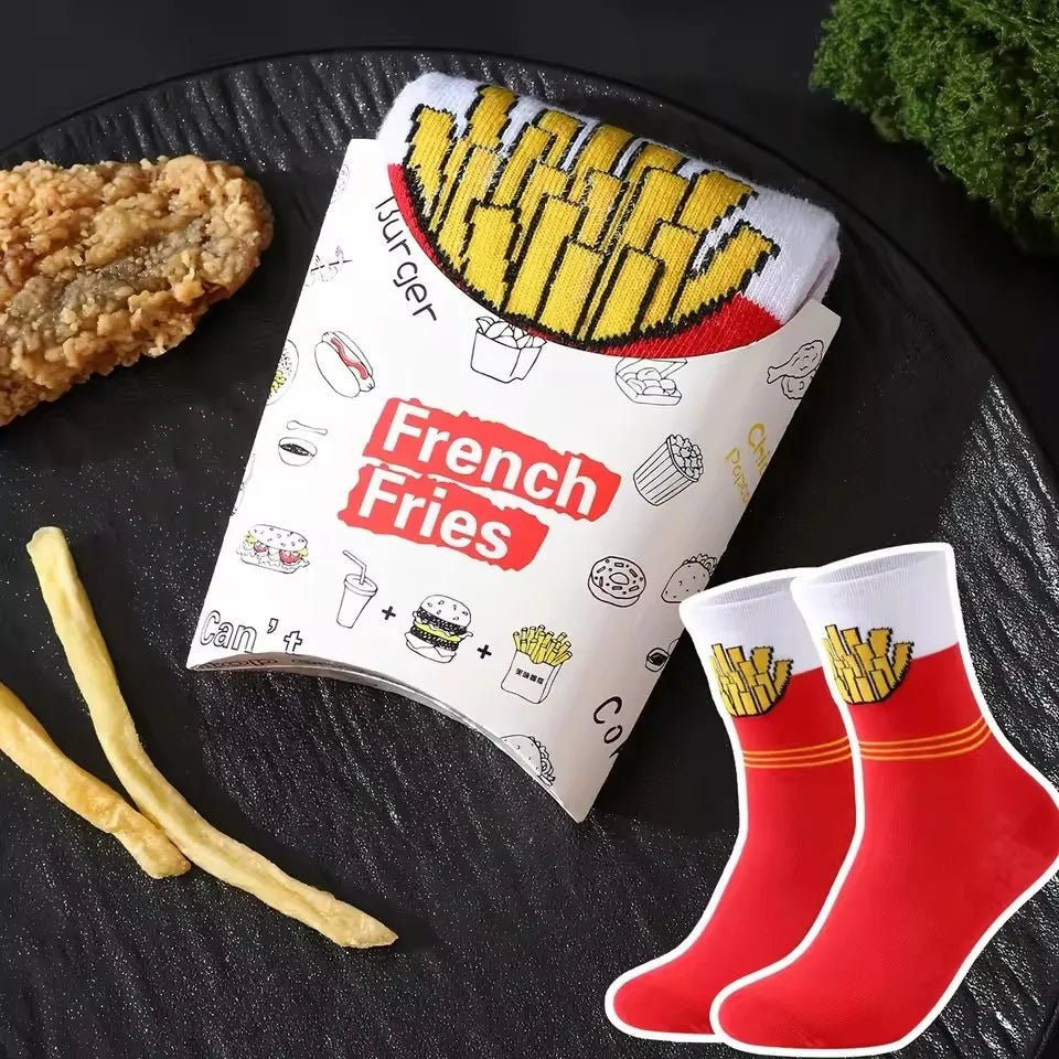 French Fries Socks 1 Pair