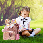 Sequins 3" School Bags for Girls School Backpack