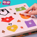 Kids Learning Book Montessori Animals Numbers Matching Puzzles