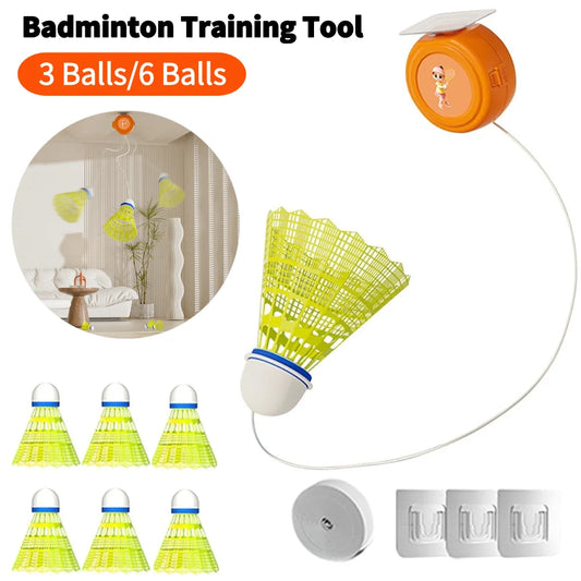 Badminton Practice Equipment Rebound Device for Kids Adult Indoor