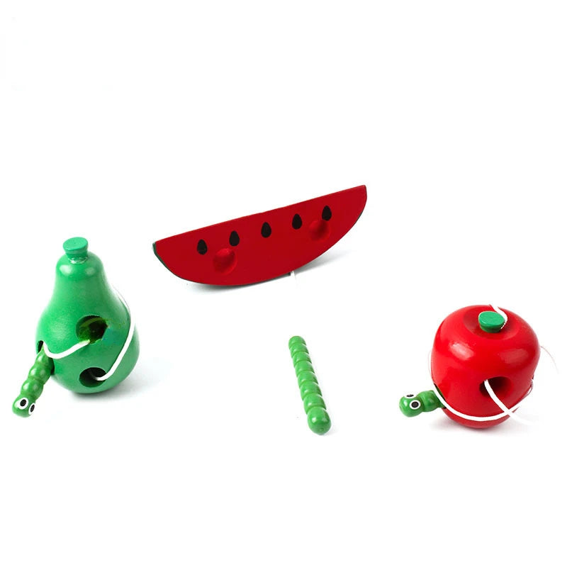 Montessori sensory wooden worm