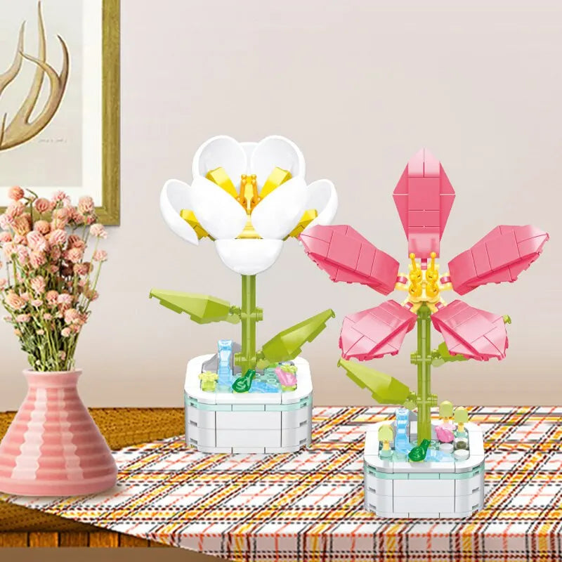 Children Creative Flower Building Block Kit