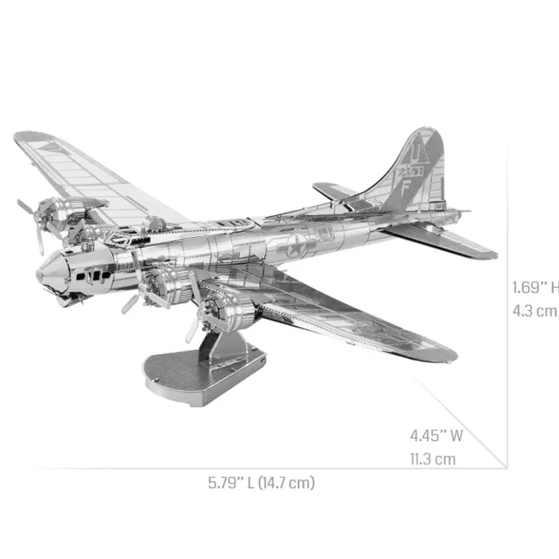 B- 17 Flying Fortress 3D DIY Metal Jigsaw Puzzle