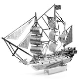 Black Pearl Pirate Ship 3D Metal Puzzle Model Kits