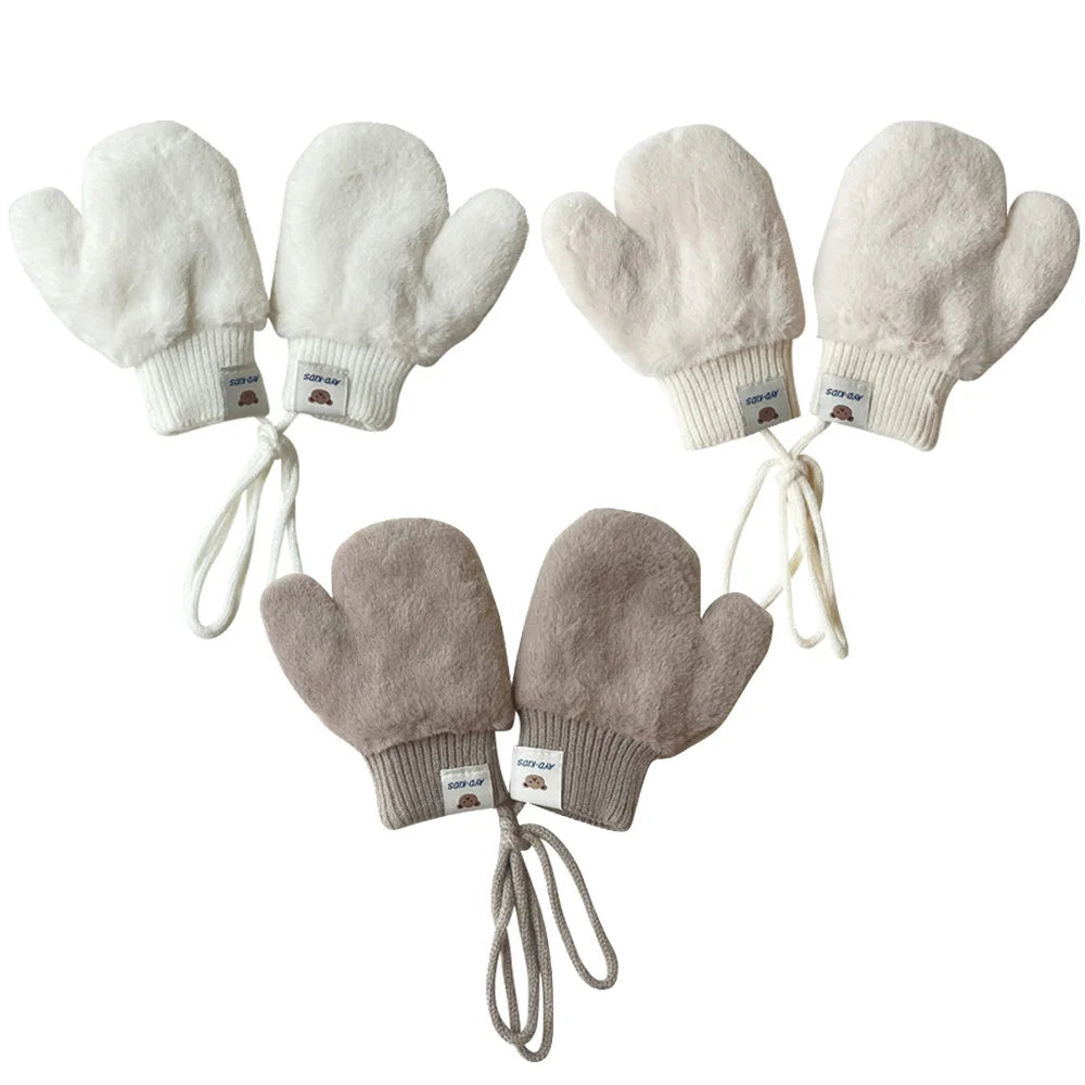 Faux Fur Children Mittens Thicken Warm