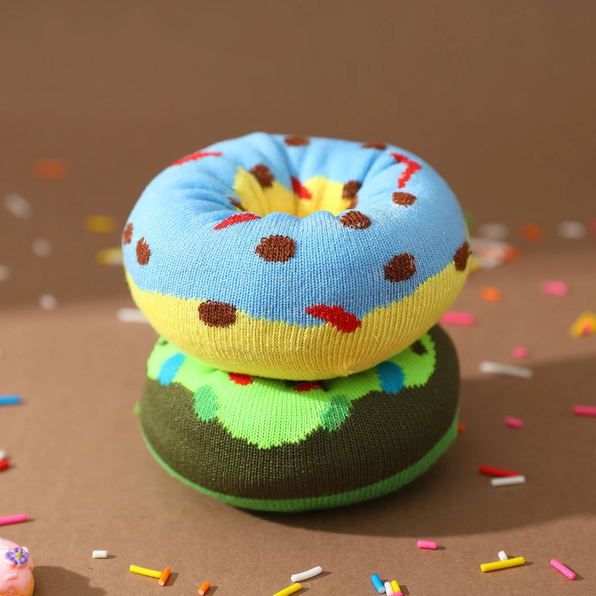 Colorful Donuts Pattern 2 Pairs