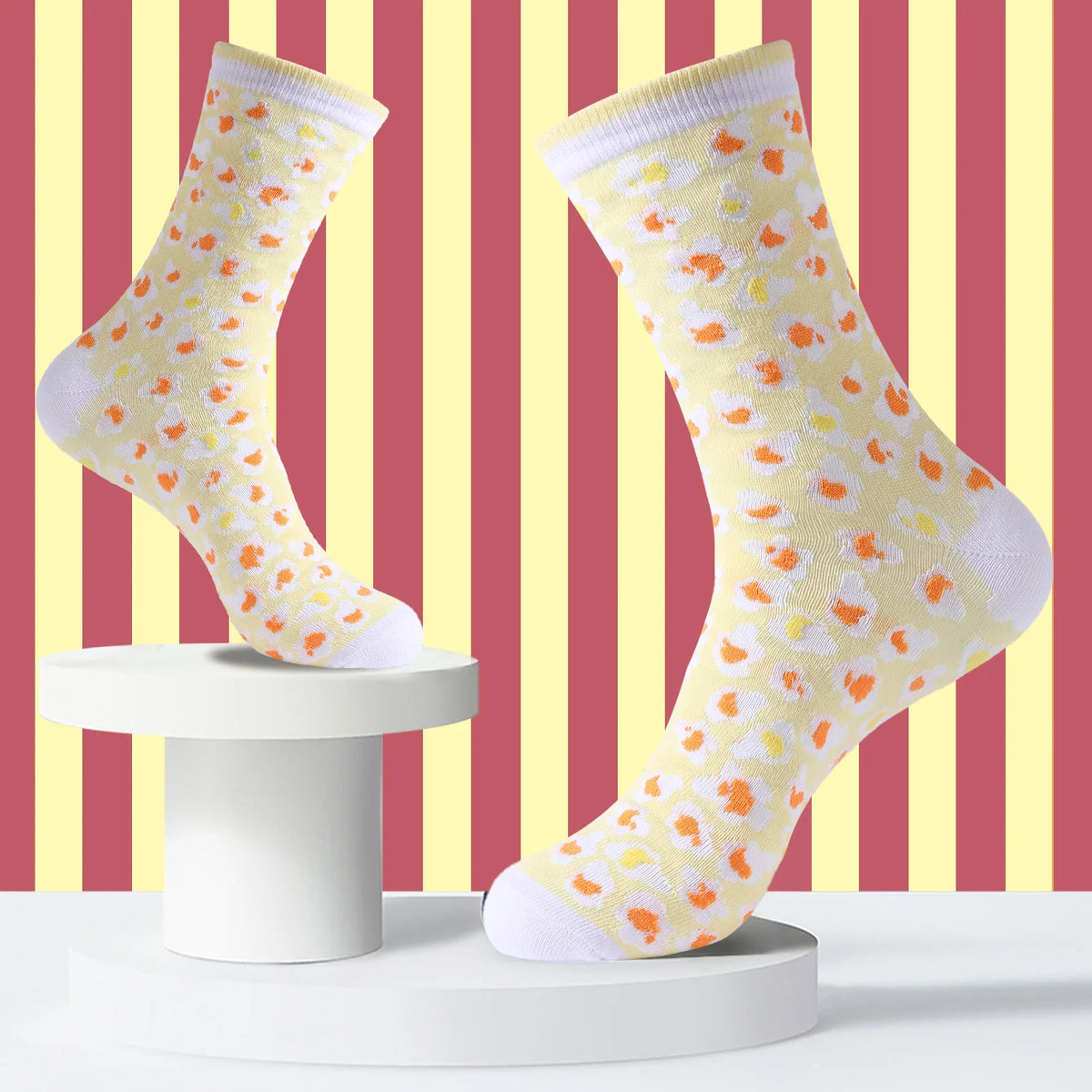 Pop Corn Mid-Calf Socks 1 Pair