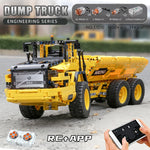 MOULD KING 17010 Technical Car Engineering Vehicle Toys APP RC Dump Truck Set Blocks MOC-8002 Bricks