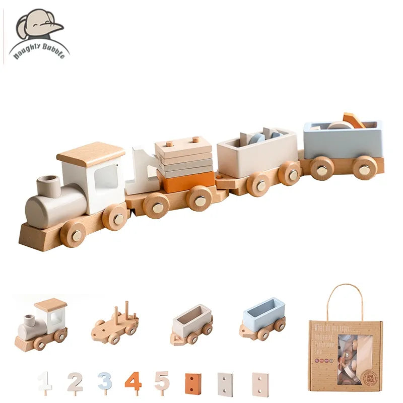 Wooden Train Birthday Montessori Toys