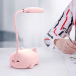 LED Desk Lamp for Kids Bedroom Cute Cat Lamp USB Rechargeable