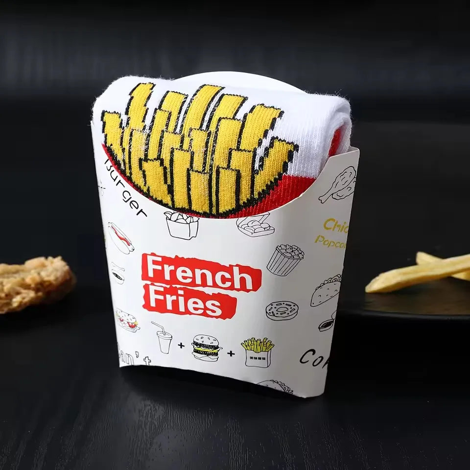 French Fries Socks 1 Pair