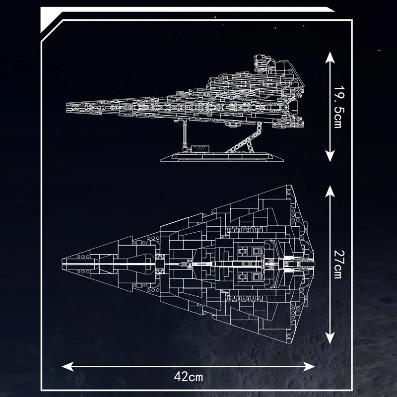 Mould King 21073 Star Plan Imperial Star Ship Model